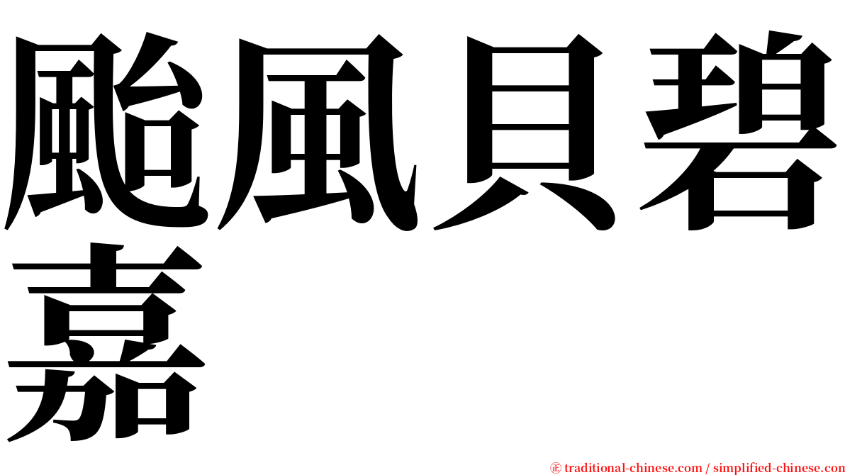 颱風貝碧嘉 serif font