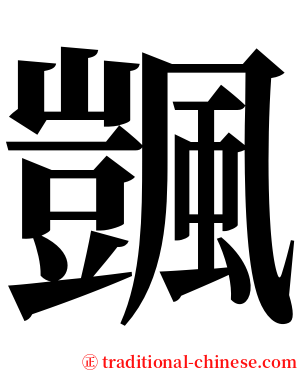颽 serif font