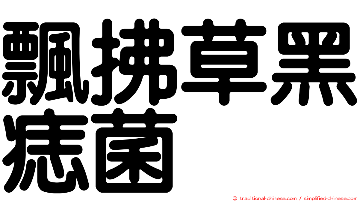 飄拂草黑痣菌