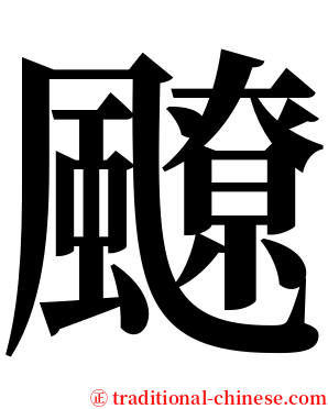 飉 serif font