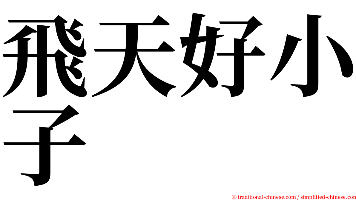 飛天好小子 serif font