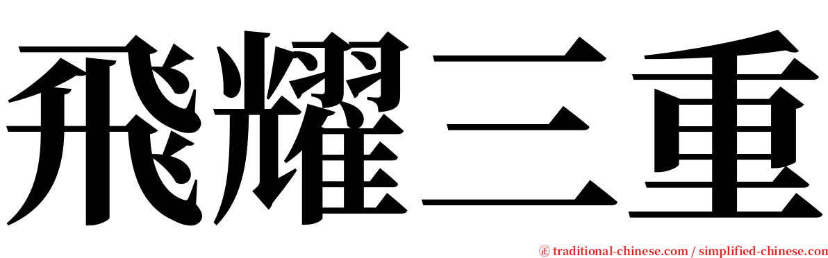 飛耀三重 serif font