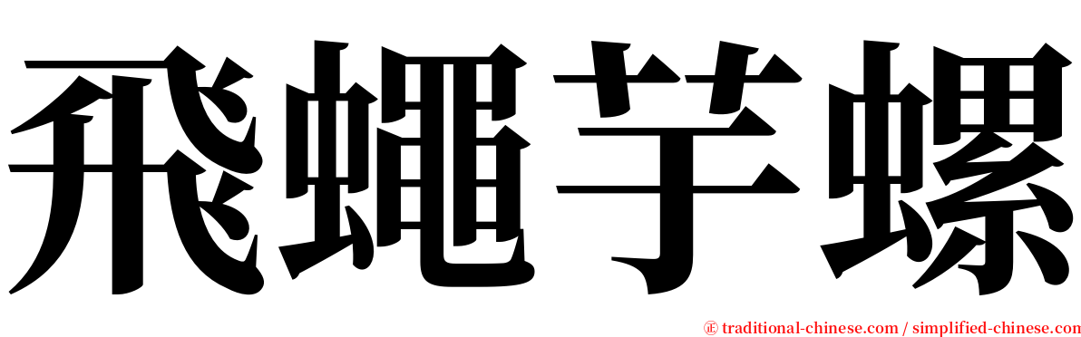 飛蠅芋螺 serif font