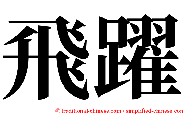 飛躍 serif font