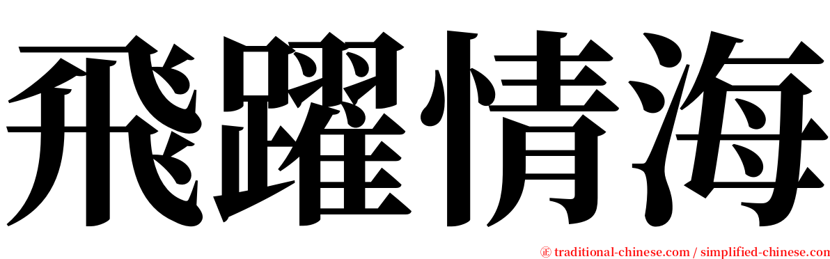 飛躍情海 serif font