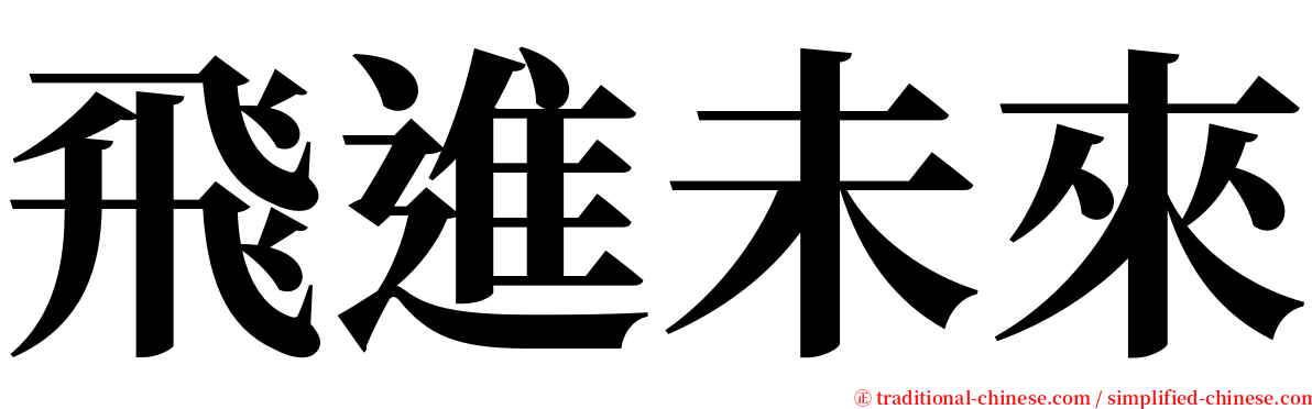 飛進未來 serif font