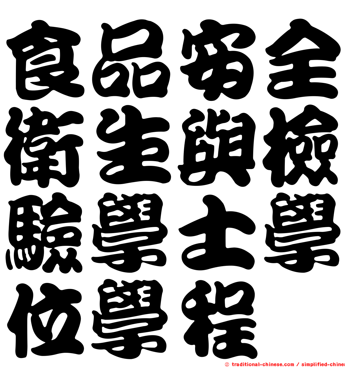 食品安全衛生與檢驗學士學位學程