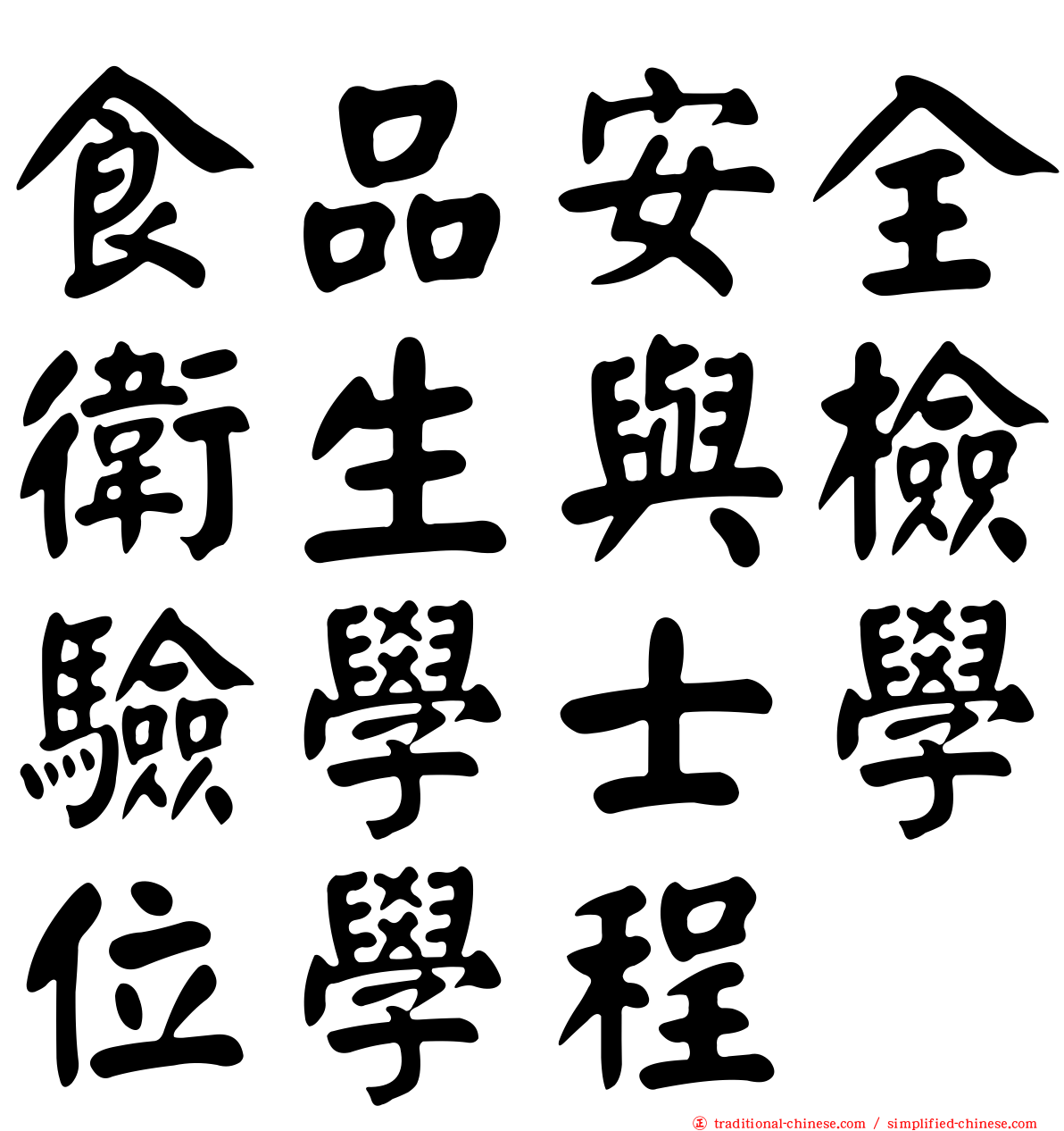食品安全衛生與檢驗學士學位學程