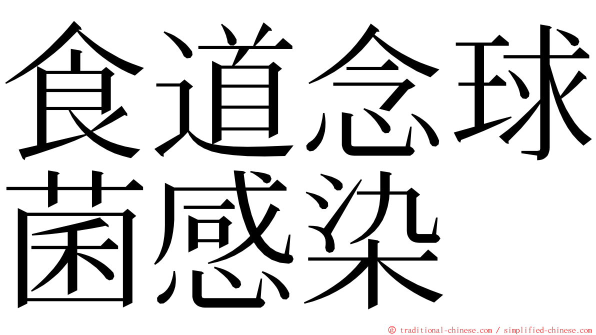 食道念球菌感染 ming font