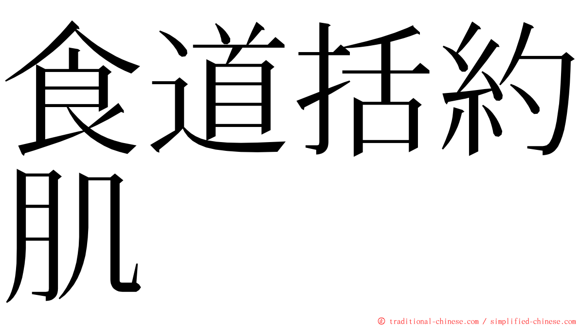食道括約肌 ming font