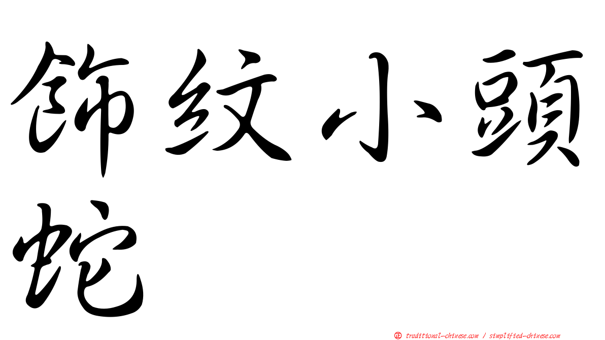 飾紋小頭蛇
