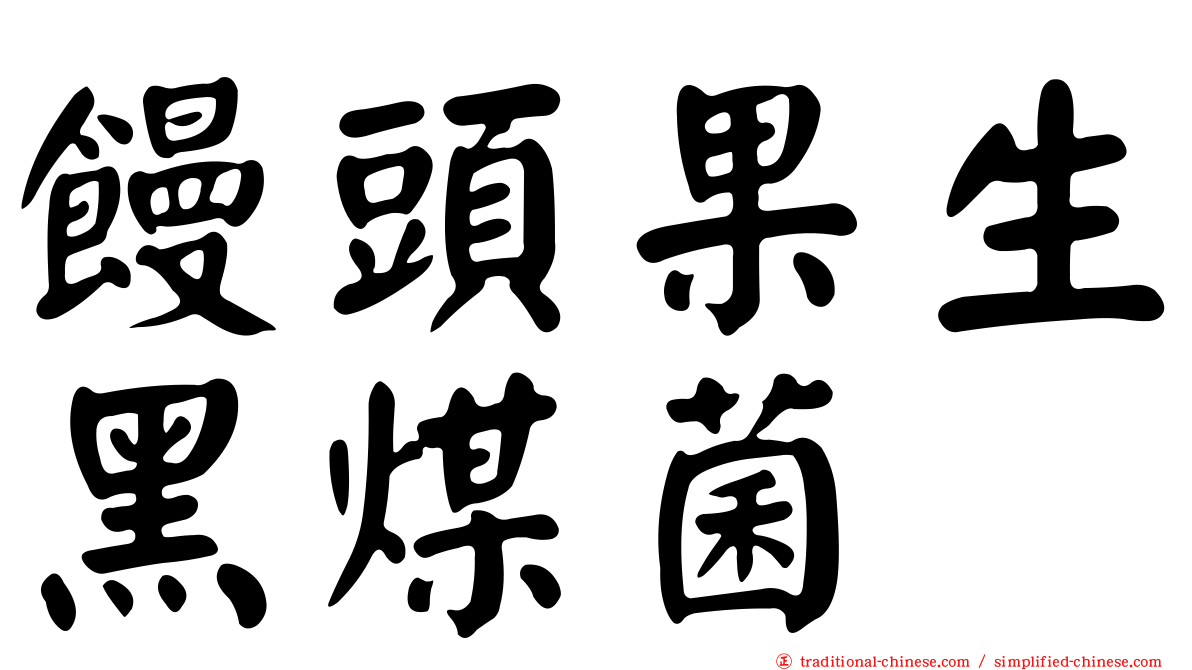 饅頭果生黑煤菌