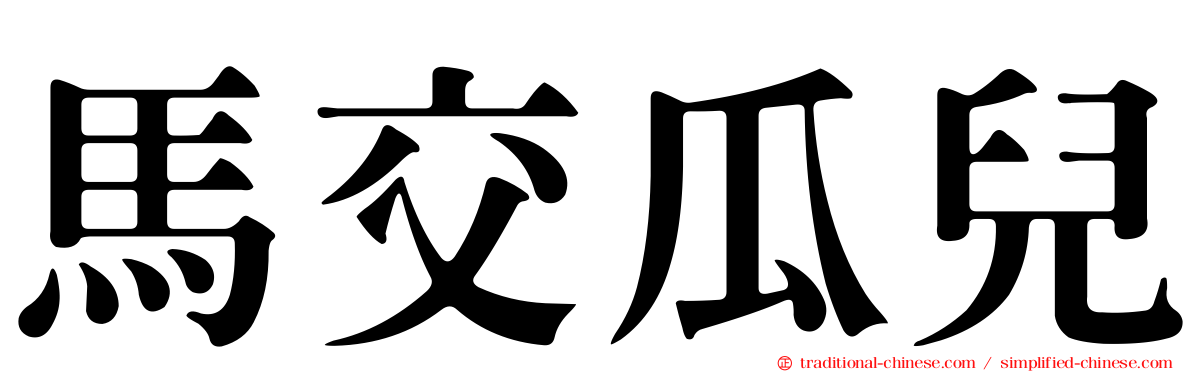 馬交瓜兒