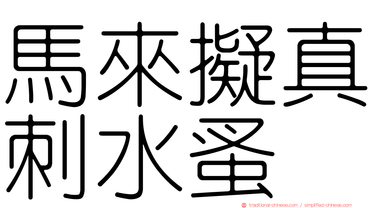 馬來擬真刺水蚤
