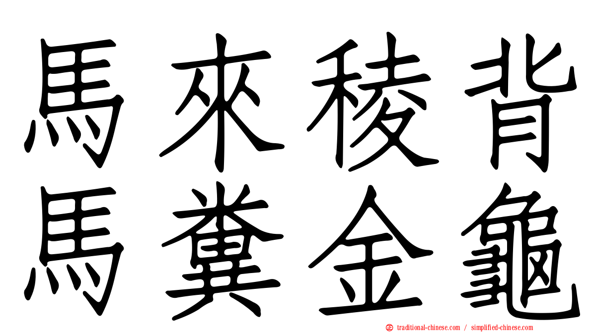 馬來稜背馬糞金龜