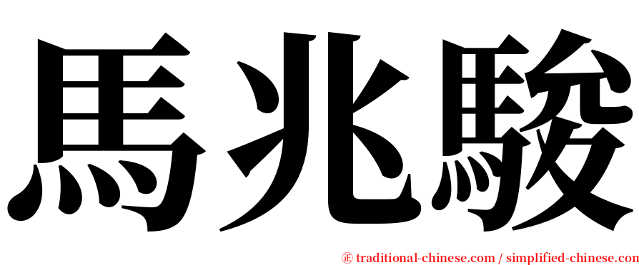 馬兆駿 serif font