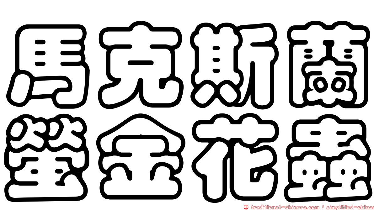 馬克斯蘭螢金花蟲