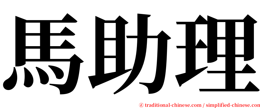 馬助理 serif font