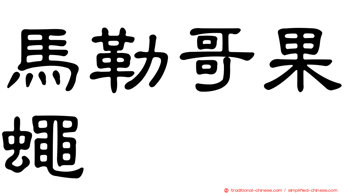 馬勒哥果蠅