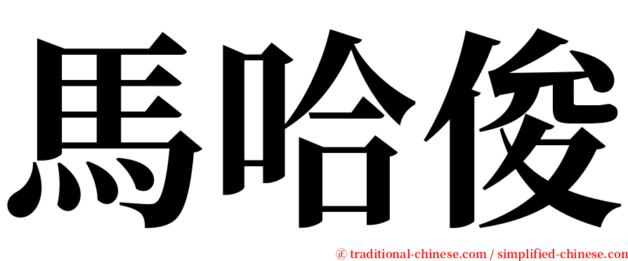 馬哈俊 serif font