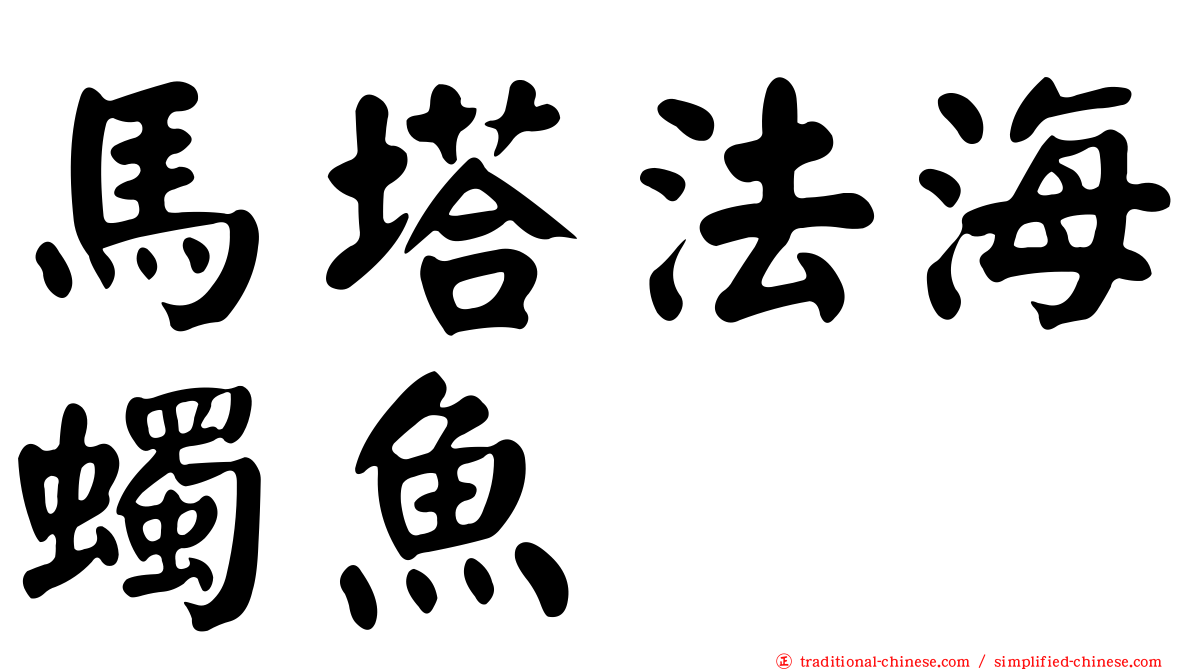 馬塔法海蠋魚