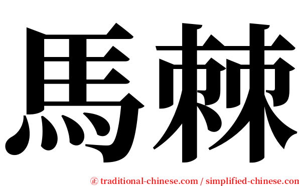 馬棘 serif font