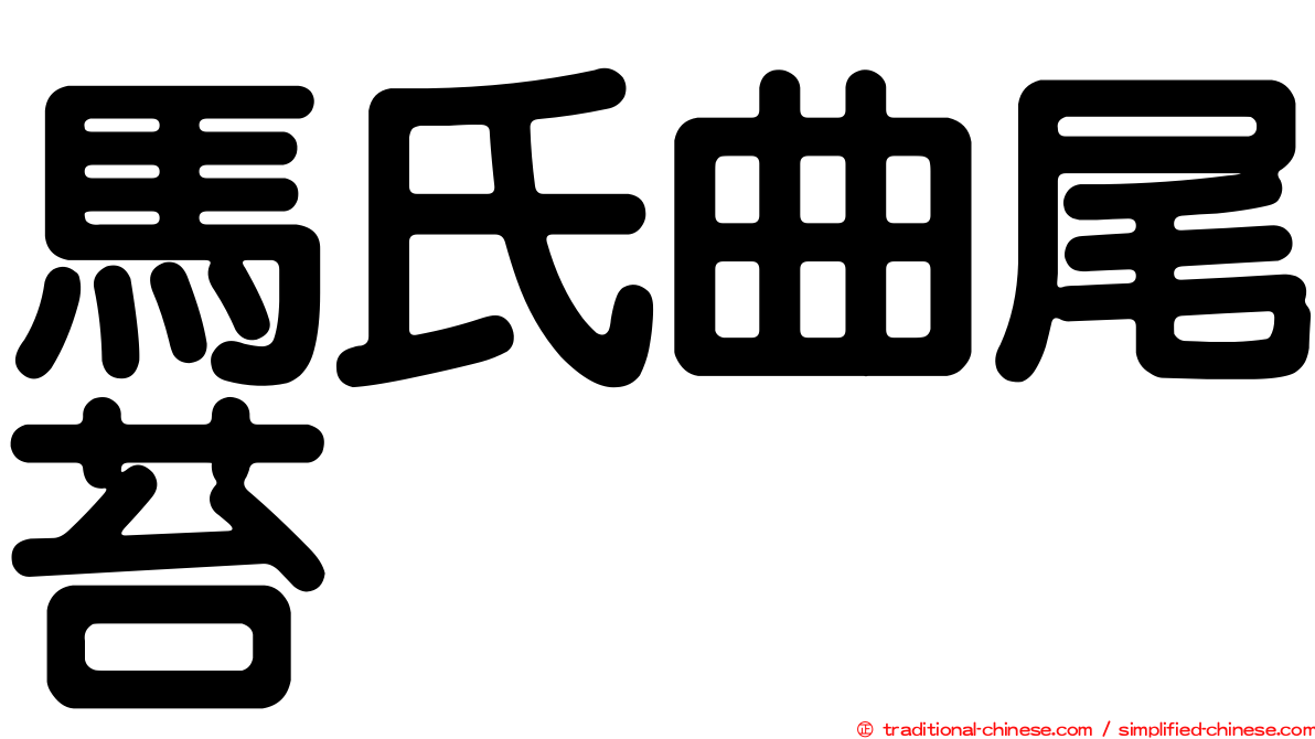 馬氏曲尾苔