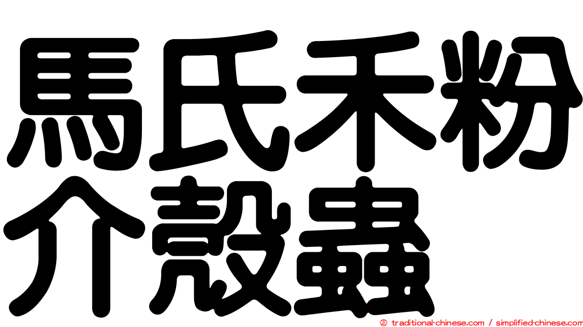 馬氏禾粉介殼蟲