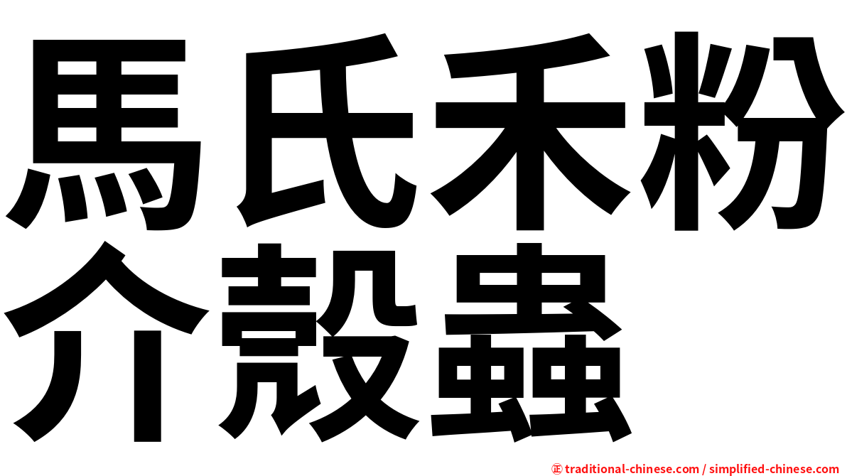 馬氏禾粉介殼蟲