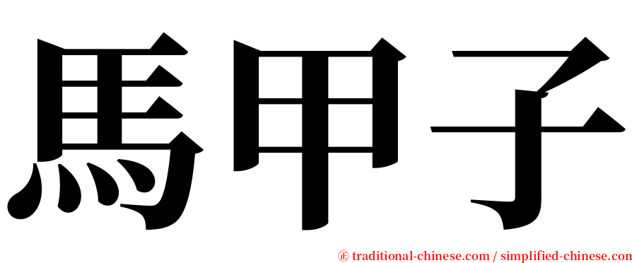 馬甲子 serif font
