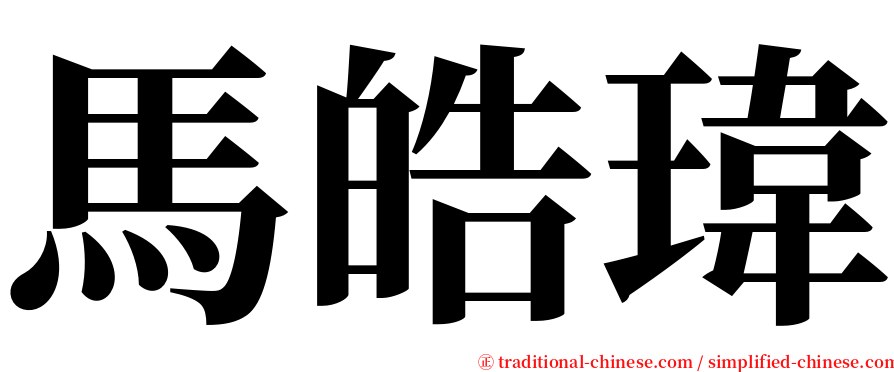 馬皓瑋 serif font