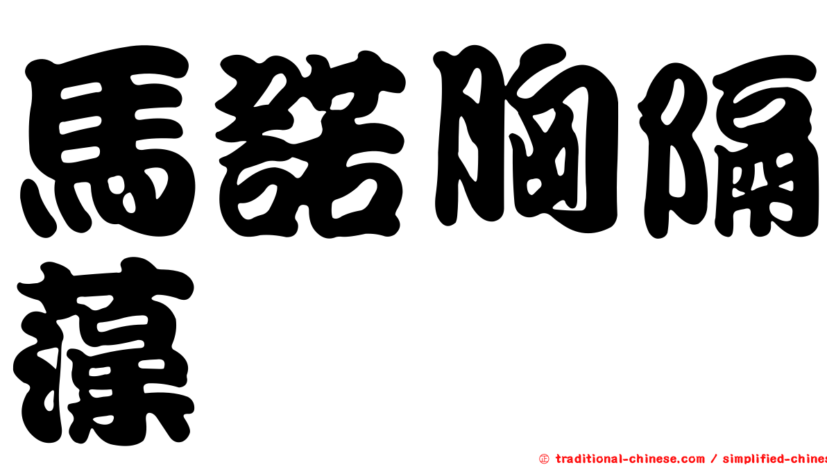 馬諾胸隔藻