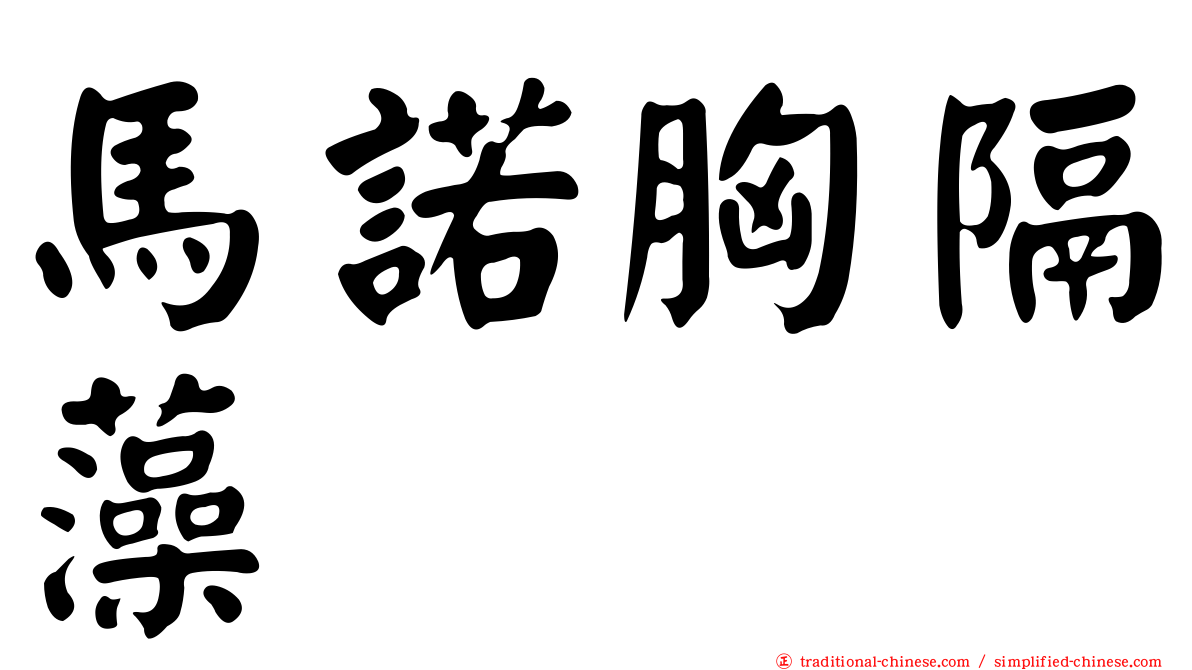 馬諾胸隔藻