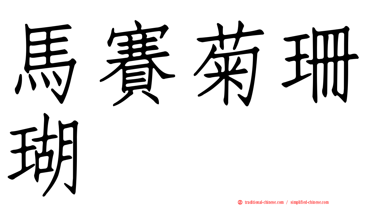 馬賽菊珊瑚