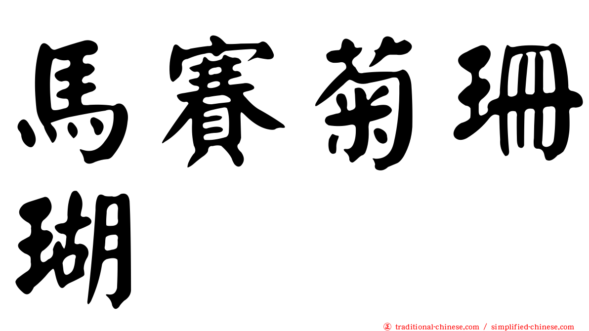 馬賽菊珊瑚