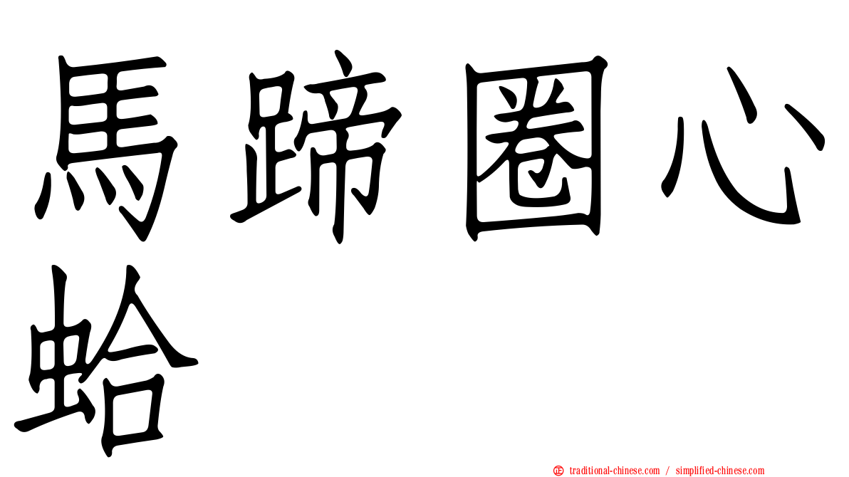 馬蹄圈心蛤