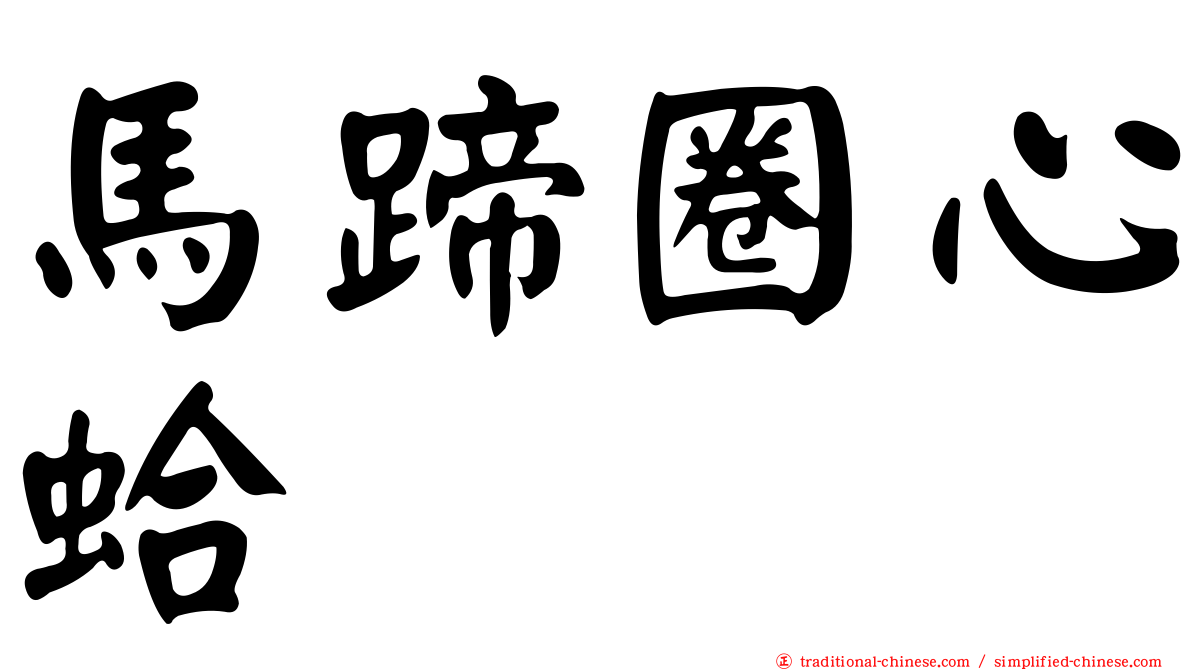 馬蹄圈心蛤
