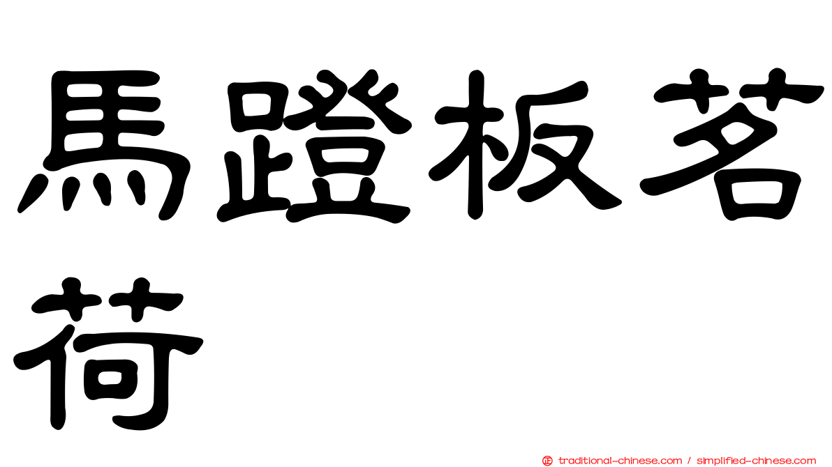 馬蹬板茗荷