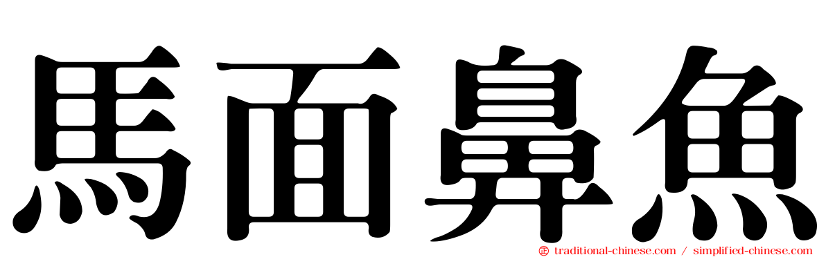 馬面鼻魚