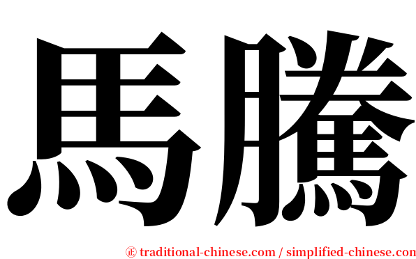 馬騰 serif font