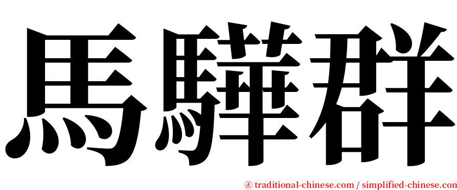 馬驊群 serif font