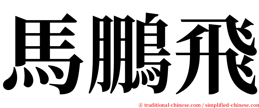 馬鵬飛 serif font