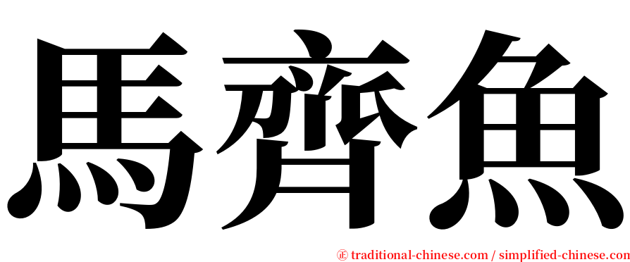 馬齊魚 serif font