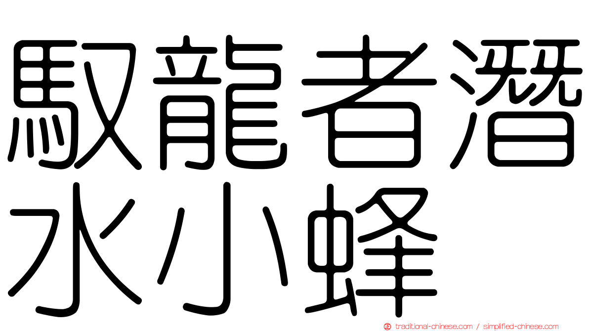 馭龍者潛水小蜂