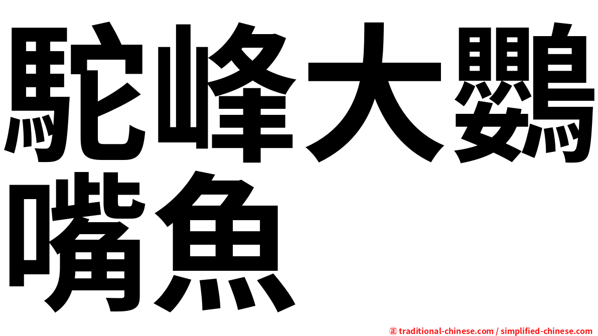 駝峰大鸚嘴魚