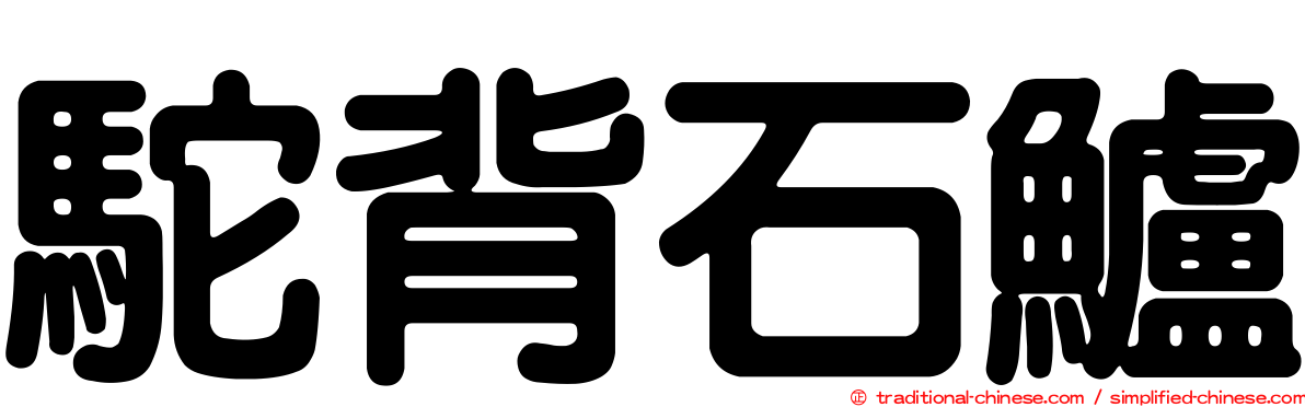 駝背石鱸
