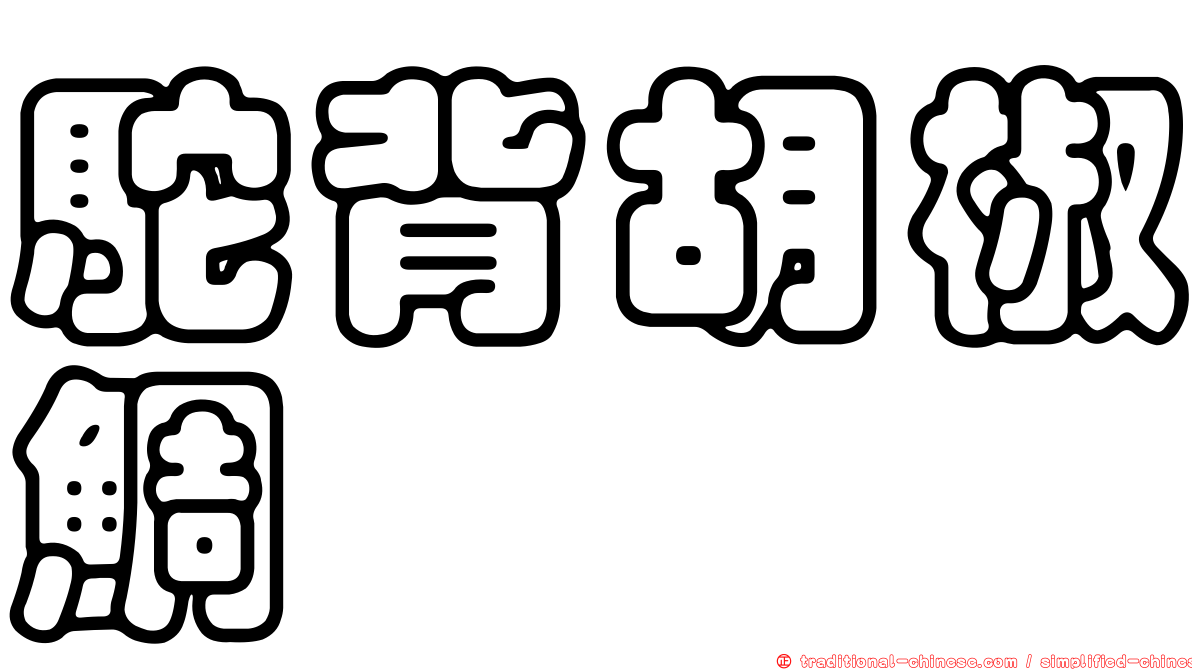 駝背胡椒鯛