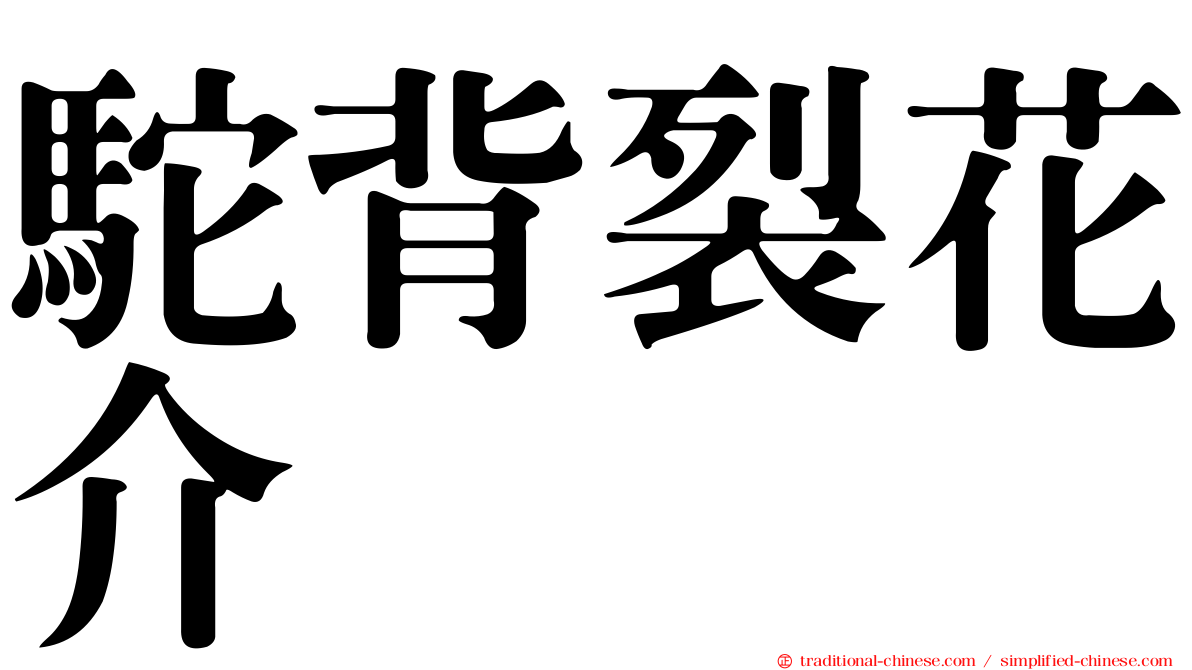 駝背裂花介