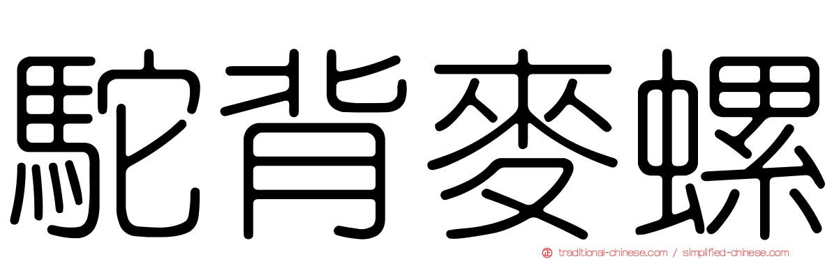 駝背麥螺