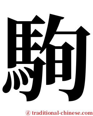 駨 serif font
